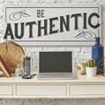thumbnail image 2 of Stupell Industries Be Authentic Phrase Bold Black Typography Swirls Canvas Wall Art by Daphne Polselli, 2 of 6