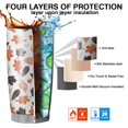 thumbnail image 7 of 20oz Tumblers Autumn Fall Leaves Pattern Stainless Steel Vacuum Insulated Double Wall Travel Tumbler Cups Mug with Lid and Straw,Cleaning Brush for Cold & Hot Drinks, 7 of 7
