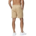 thumbnail image 5 of Mens Casual Shorts Cotton Drawstring Summer Beach Stretch Twill Chino Golf Shorts Whit Zipper Pockets Khaki 40, 5 of 6