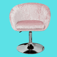 thumbnail image 2 of Impressions Vanity Chair Valerie with Three Sixty Degree Seat Swivel, Classy Tufted Design Chair with Adjustable Height and Spacious Seat (Pink), 2 of 5