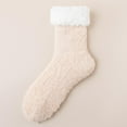 thumbnail image 4 of HNMKIU Thermal Knee High Lined Socks Non Winter Warm Sleep Footwear For Indoor Home Comfort And Cozy Soft Floor Grip Khaki,One Size, 4 of 6