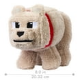 thumbnail image 3 of Minecraft Dennis the Wolf Plush Toy, 8-inch Collectible Soft Doll Inspired by A Minecraft Movie, 3 of 6