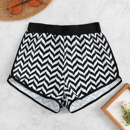DondPO Swim Shorts Women Womens Swimsuits Bottom Waist Swim Buttons High Swim Bikini Bikini Swim Running Briefs Swimwear Up Shorts Beach Lace Beach Shorts Swimwears Swim Pants Swim Trunks White L