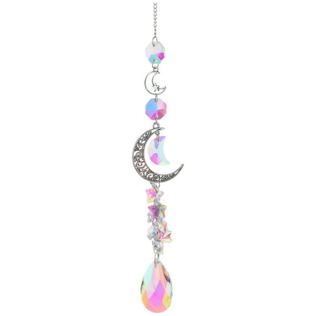 

Heiheiup Crystal SunCatcher Moon Star Gather Light Ornaments Flower Garden Window Hanging Ornaments Party Decorations Hanging Decorations from Ceiling