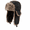 Black, variant on Ushanka Russian Hat with Aviator Ear Flaps Soft Synthetic Plush Trim and Polyester Shell with Buckle for Women and Men Fall and Mild Winter Daily Wear