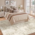 thumbnail image 4 of Roxstand Washable Rugs 6x9, Abstract Distressed Area Rugs for Living Room, Non Slip Accent Bedroom Rug (6'x9', Beige), 4 of 11