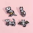 thumbnail image 2 of 4 Pcs Broche en Alliage Style Punk Squelette Animal Halloween, 2 of 5