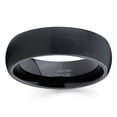 thumbnail image 2 of Black Tungsten Wedding Band Dome Black Tungsten Ring Anniversary Ring Men and Women Black Tungsten Band 6mm Comfort Fit, 2 of 2