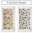 thumbnail image 2 of Sweet Jojo Designs Wild West Cowboy Boy 100% Cotton Muslin Fitted Crib Sheets Set 2 Piece, 2 of 6