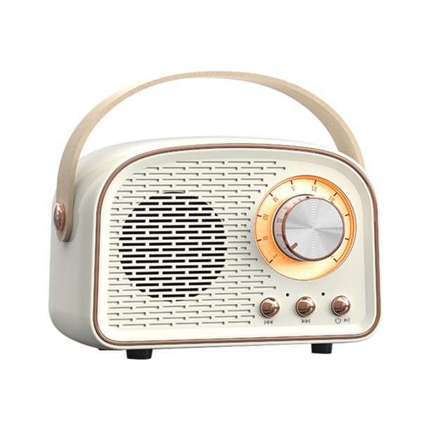 Altavoz Portátil Compatible Con Dientes Inalámbrico Vintage para Exteriores () Azul Blanco