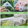 thumbnail image 3 of Eurhowing 9.8x9.8FT Clear Vinyl Tarp, 16 Mil Heavy-Duty Waterproof PVC Tarpaulin with Brass Grommets, Transparent Poly Cover for Outdoor, Awning, Canopy, Patio Enclosure, 3 of 14
