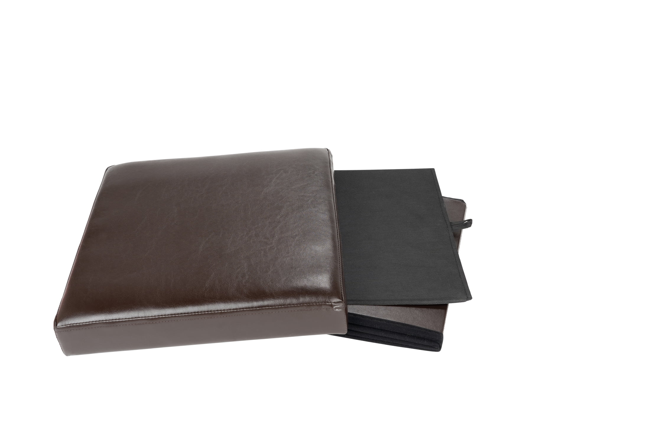 Mainstays Collapsible Storage Ottoman, Brown