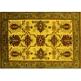 thumbnail image 1 of Ahgly Company Machine Washable Indoor Rectangle Oriental Yellow Industrial Area Rugs, 2' x 4', 1 of 4