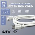 thumbnail image 2 of Cable de alimentación EP, 7,6 m, extensión exterior, 15 A, 125 V, blanco, 2 of 7