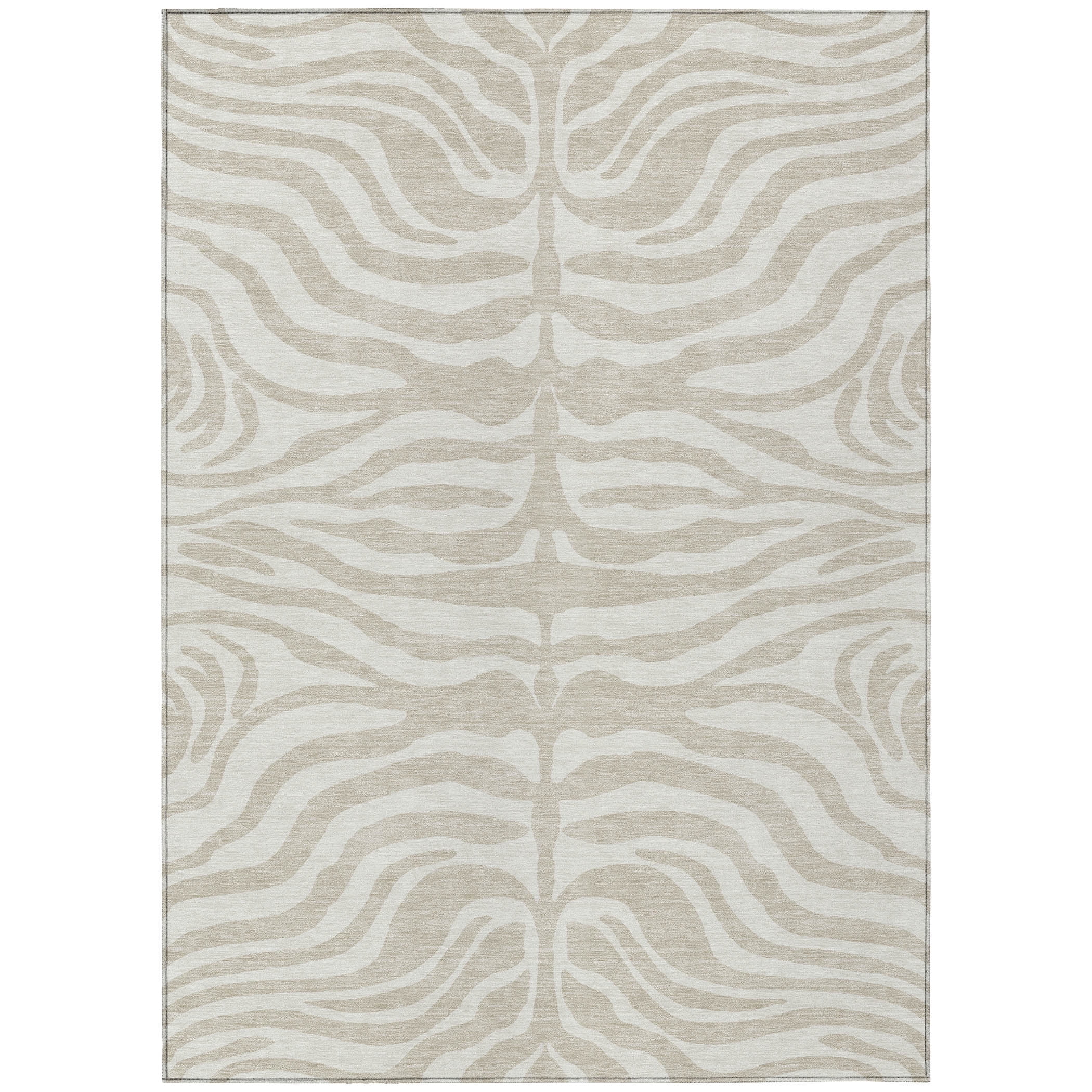 Addison Rugs Chantille Indoor/Outdoor Transitional Geometric, Abstract Beige Washable Rectangle Rug, 9' x 12'