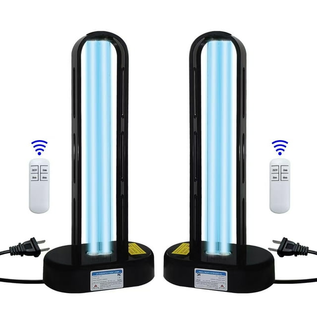Lámpara UV-C BAIMNOCM 38 W, paquete de 2 con mando a distancia para ácaros del polvo