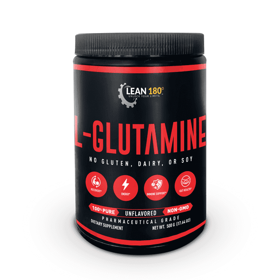 Lean 180 | L-Glutamine Powder - Gluten Free, Non-GMO (100 Servings)