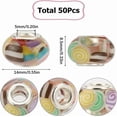 thumbnail image 2 of 50PCS 14mm European Glass Beads European Large Hole Beads Bulk Candy Transparent Resin Rondelle Alloy Double Cores Loose Spacer Beads, 2 of 5