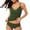 Army Green womens swimsuits, variant on Swimsuit for Women 2024 Pimelu Bikini Sets for Women Two Piece Bathing Suit for Women Deep V Neck Slim Fit Push up Swimwear Ladies Solid Strap Tankini Swimsuits with Brief