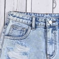 thumbnail image 4 of Kogui Jean Shorts Girls Jean Shorts for Kid Girls Elastic High Waisted Cute Bow Tie Denim Shorts Casual 2025 Summer Beach Kids Short Pants Size 13-14 (Light Blue,13-14 Years), 4 of 9