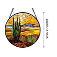 thumbnail image 3 of TIELUTT Stained Glass Window Hanging with Hanging for Centerpieces Strong and Stretchy String .5 Stained Glass Packages Transparent String for Hanging Door Christmas Decorations Hanging, 3 of 6