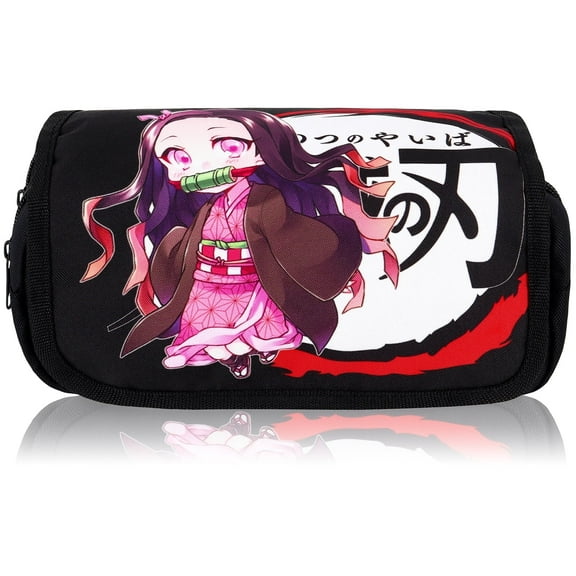 Roffatide Anime Demon Slayer Zipper Pen Pouch Makeup Bag