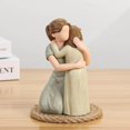 thumbnail image 7 of Mother and Daughter Statue Sculpted Resin Craftsmanship Gift for Mom Birthday Mothers Day Anniversary Handmade Home Decor Bedroom Shelf Ornament 5.5 x 3.2 Inches, 7 of 7
