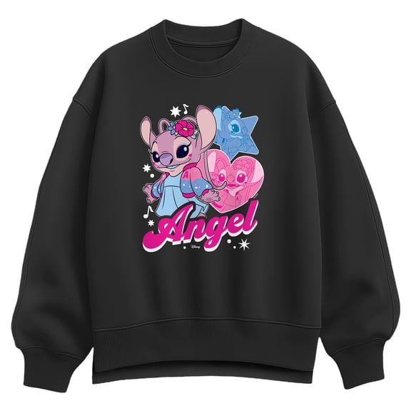 Lilo & Stitch - Angel Popstar - Women's Oversized Fleece Crew Sweatshirt