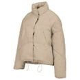thumbnail image 3 of Veste Matelassée pour Femmes, Comdrip une Courte Veste Matelassée en Coton Coloré Conçue pour les Femmes avec une Sensation de Pain Veste pour Femmes Kaki P, 3 of 5