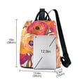 thumbnail image 3 of FORMRS Women's Travel Backpack Purse Anti-Theft Hidden Pockets Casual Shoulder Bag, Orange Hand Drawn Floral, 3 of 7