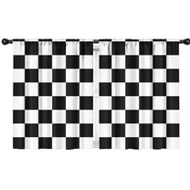 Blackout Kids Curtains,Black and White Checkered Pattern Childrens Insulated Curtains Set Of 2,Bedroom Essentials,Toddler Room Decor 42"x54"