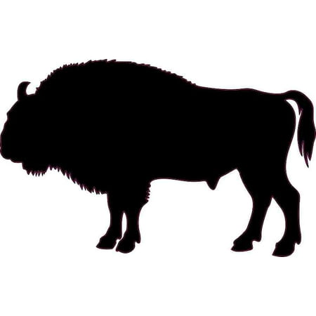 Buffalo Silhouette - 5x3 Buffalo Silhouette Sticker Vinyl Car Truck Window Wildlife Animal Stickers