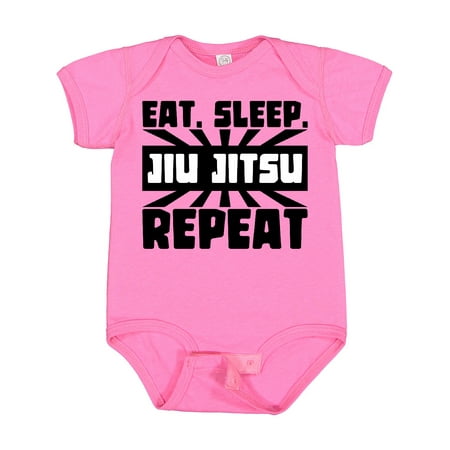 

Inktastic Eat Sleep Jiu Jitsu Repeat Gift Baby Boy or Baby Girl Bodysuit