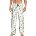 thumbnail image 2 of Picia Bee Mens Soft Woven Cotton Elastic Waistband Sleep Pajama Pant Lounge Sleep Pant With Pockets And Drawstring-Medium, 2 of 9