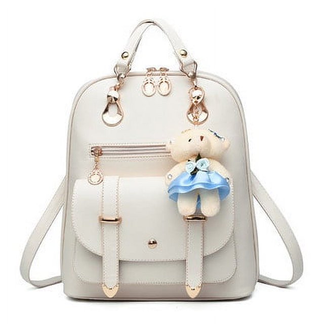 Mochila de cuero para niñas, minibolso de hombro acolchado de moda para adolescentes, tamaño pequeño