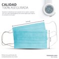 thumbnail image 4 of Cubrebocas Tricapa Gaon Adulto Turquesa 200pz, 4 of 8