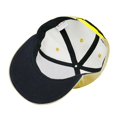 thumbnail image 4 of Unisex Button Back Cap, Adjustable Hip Hop Flat Brim Baseball Cap golden, 4 of 5