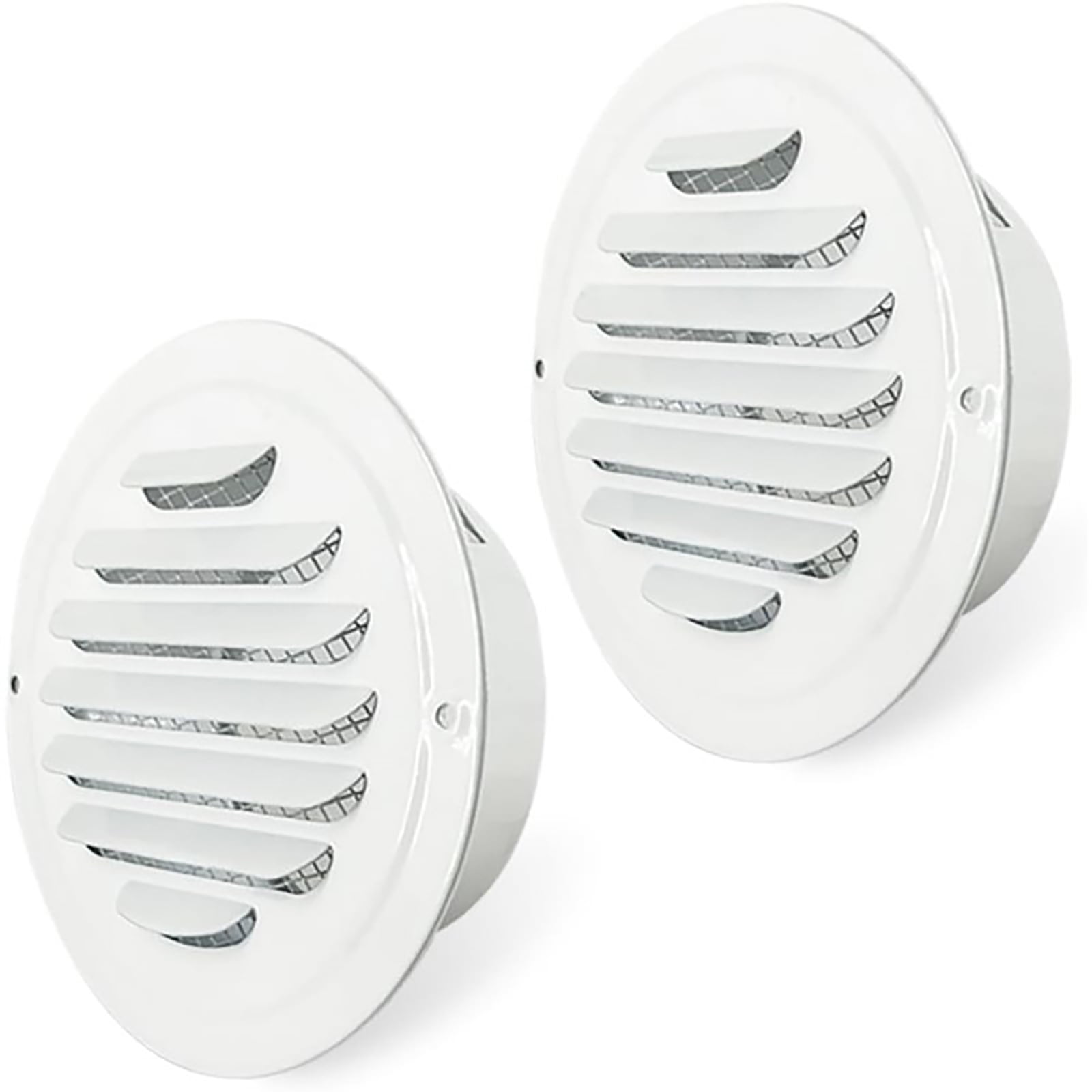 Stainless Steel Air Outlet Vent Louver Grille Covers with Screen Meshes Round Soffit Vent Dryer Vent Covers Enduring