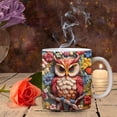 thumbnail image 3 of Ganfancp Taza Búho y Flor, Taza Búho Flor, Diseño Taza, Taza Búho Floral Png Taza Envoltura Sublimación, Rebajas Flash Deals Taza 1Pc, 3 of 4