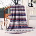 thumbnail image 2 of Dark Blue Christmas Reindeer and Donkey Pattern Blanket,Comfortable Soft Lamb Wool Throw Blanket,All Season,Warm Lightweight Blankets for Sofa Bed Couch Living Room Chair,50"x60", 2 of 4