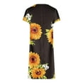 thumbnail image 5 of Robes pour Femmes 2024 Été Surdimensionnées Amples Décontractées à Col en V Imprimées à Manches Courtes Robes Rabais de 50 % Liquidation!, 5 of 5