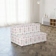 thumbnail image 4 of Owls Foldable Mattress, Birds Stars Moon Pastel, 74.8" x 39.4", Almond Green Pink Tan, by Ambesonne, 4 of 6