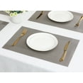 thumbnail image 3 of Unique Bargains Set of 8 Washable Wipeable Heat Resistant Table Placemat Gray 18x12in, 3 of 6