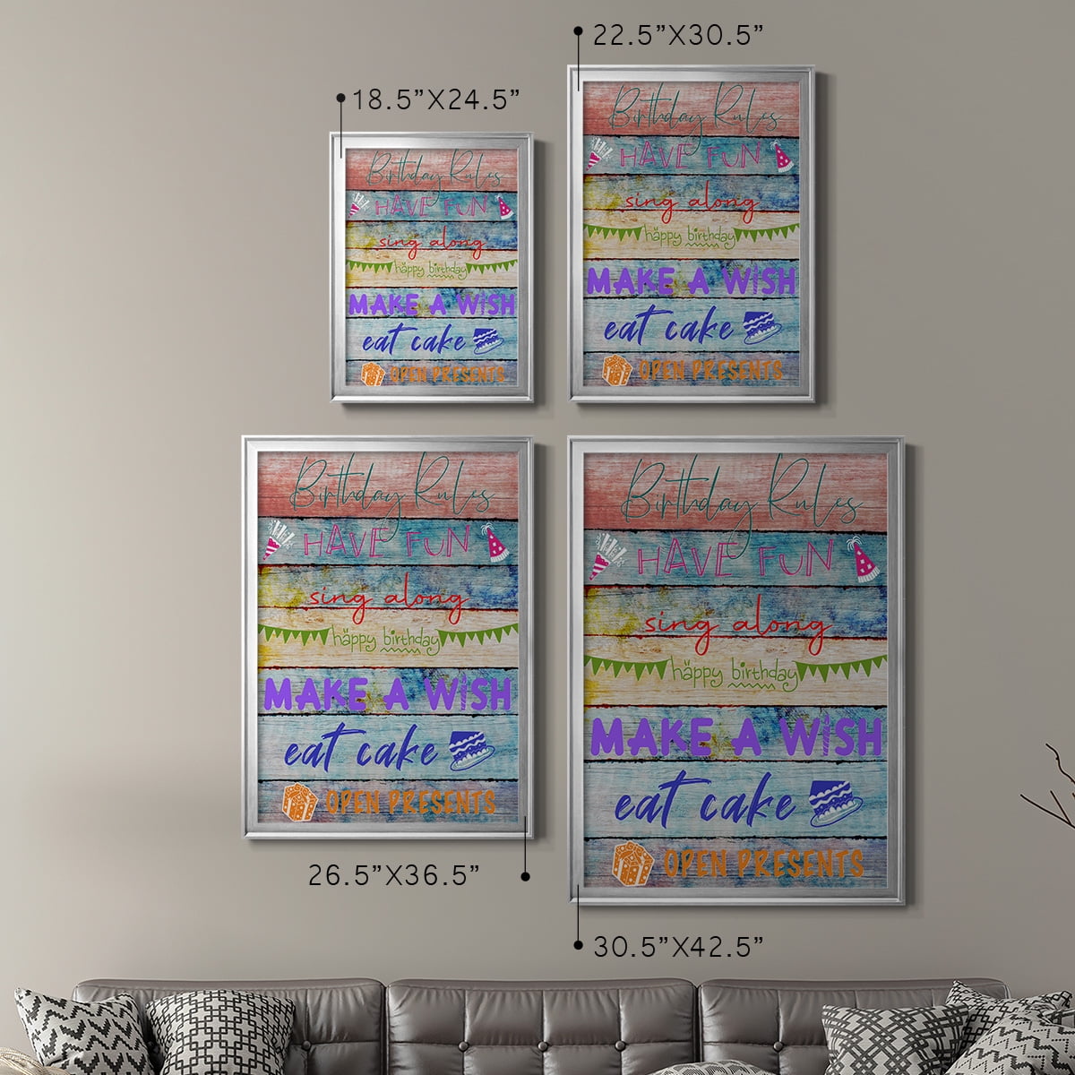 Birthday Rules Premium Framed Print - Ready to Hang