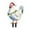 A4#, variant on Christmas Light-UpOutdoor Decor, 2D Plastic Christmas Chicken Decorations with Red Christmas Hats Animal Garden Stakes for Holiday Atmosphere Rooster Lawn Rooster Decorations