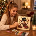 thumbnail image 7 of Christmas Top Hat Christmas Snowman Diamond Painting Craft Kit Winter Cute 3d Pearl Art Beginner Diy Fall Home Decor Wall Art Beginner Friendly Full Kit for Wall Home Decor, 7 of 7