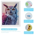 thumbnail image 3 of Diamond Art Kits for Adults - Colorful Owl Art Portrait Background 5d Diamond Painting for Adults, Diamond Art for Adults Beginners, Frameless Diamond Painting Kits for Adults for Home Wall Decor, 3 of 7