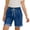 Blue, variant on Summer Denim Shorts For Girls Elastic High Waist Rolled Hem Jeans Shorts Casual Cute Going Out Jorts With Pockets & Drawstring
