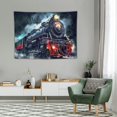 thumbnail image 2 of ONETECH  Black Red Tapestry Wall Hanging Aesthetic Tapestry Steam Locomotive History Narrow Gauge Home Wall Decor Wall Hanging for Living Room Bedroom Dorm, 2 of 7