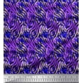 thumbnail image 1 of Soimoi Purple Rayon Fabric Leopard & Tiger Animal Skin Print Fabric by the Yard 42 Inch Wide, 1 of 3